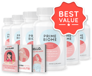PrimeBiome 6 Bottle Supply Package